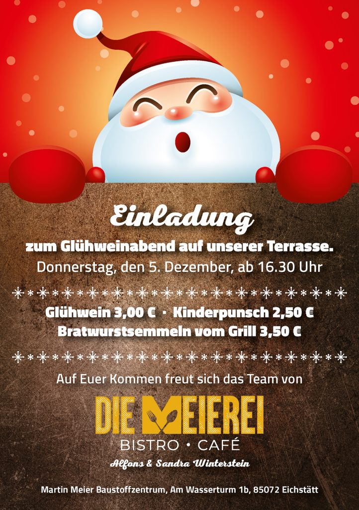 Die Meierei - Einladung Glühwein